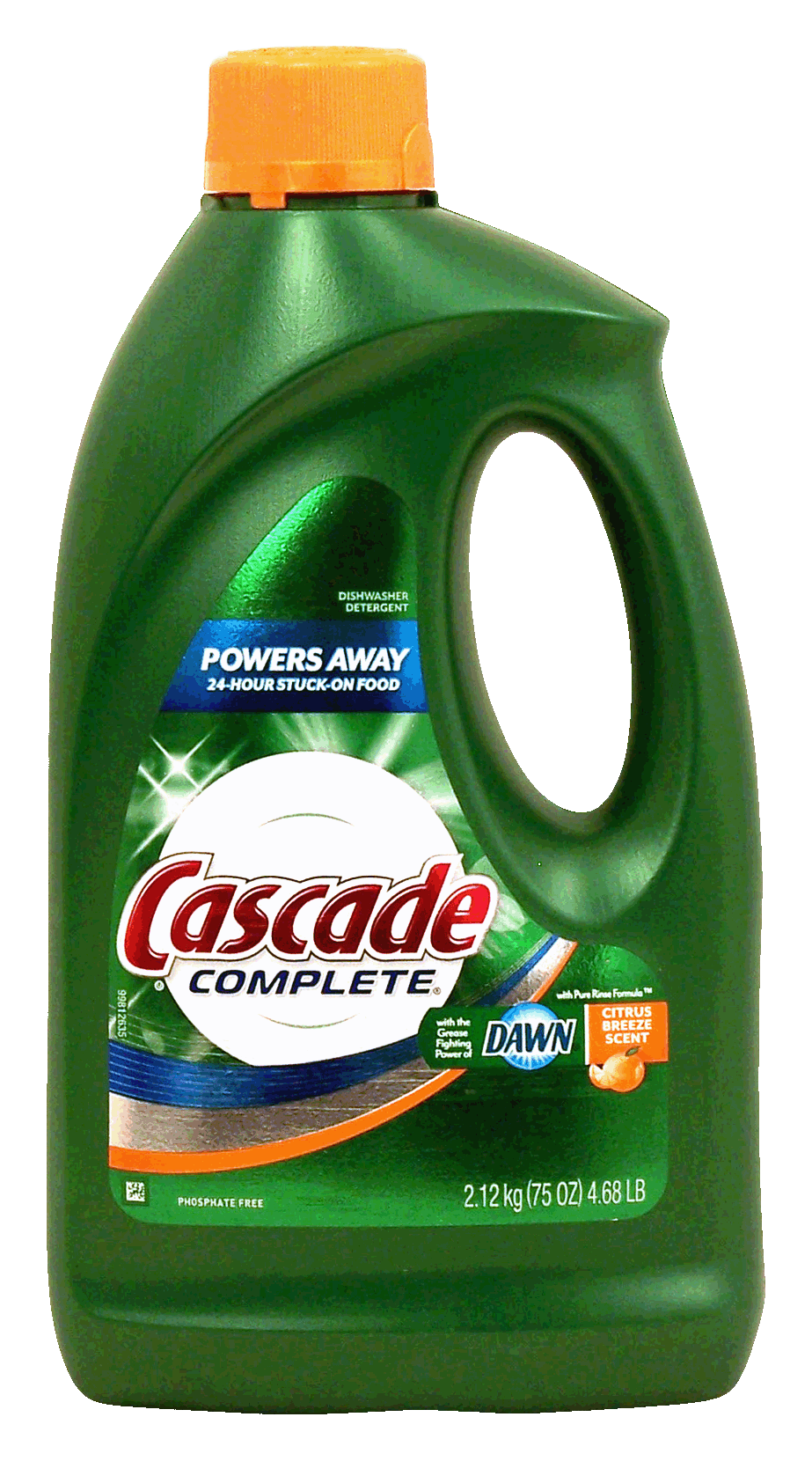 Cascade Complete automatic dishwasher detergent with grease fighting power of dawn, citrus breeze scent Full-Size Picture